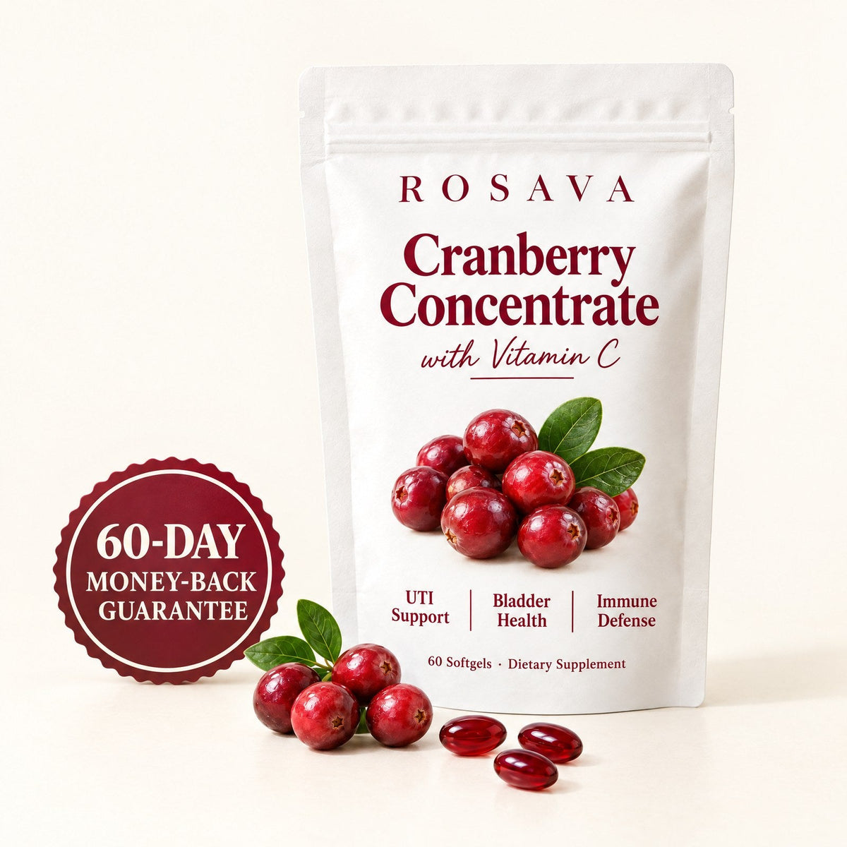 Rosava Cranberry Concentrate Softgels